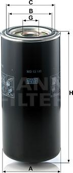 Mann-Filter WD 13 145 - Масляный фильтр autospares.lv