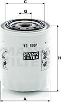 Mann-Filter WD 8001 - Фильтр, система рабочей гидравлики autospares.lv