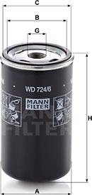 Mann-Filter WD 724/6 - Гидрофильтр, автоматическая коробка передач autospares.lv