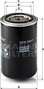 Mann-Filter WDK 940/7 - Топливный фильтр autospares.lv