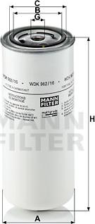 Mann-Filter WDK 962/16 - Топливный фильтр autospares.lv