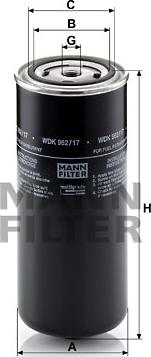 Mann-Filter WDK 962/17 - Топливный фильтр autospares.lv