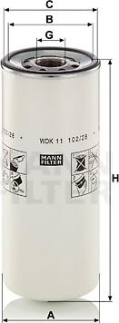 Mann-Filter WDK 11 102/28 - Топливный фильтр autospares.lv