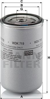 Mann-Filter WDK 719 - Топливный фильтр autospares.lv