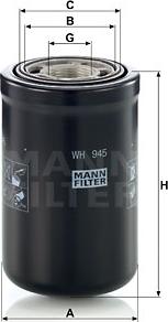 Mann-Filter WH 945 - Гидрофильтр, автоматическая коробка передач autospares.lv