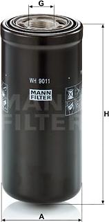 Mann-Filter WH 9011 - Фильтр, система рабочей гидравлики autospares.lv