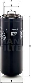 Mann-Filter WH 980/3 - Масляный фильтр autospares.lv