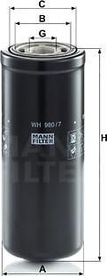 Mann-Filter WH 980/7 - Фильтр, система рабочей гидравлики autospares.lv