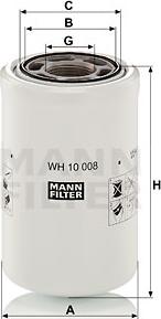 Mann-Filter WH 10 008 - Гидрофильтр, автоматическая коробка передач autospares.lv