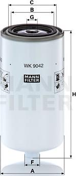 Mann-Filter WK 9042 x - Топливный фильтр autospares.lv