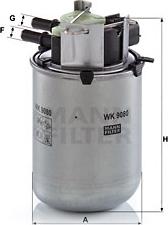 Mann-Filter WK 9080 - Топливный фильтр autospares.lv