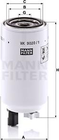 Mann-Filter WK 9020/1 x - Топливный фильтр autospares.lv