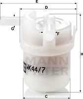 Mann-Filter WK 44/7 - Топливный фильтр autospares.lv