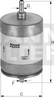 Mann-Filter WK 45/1 - Топливный фильтр autospares.lv