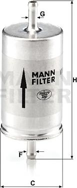 Mann-Filter WK 410 - Топливный фильтр autospares.lv