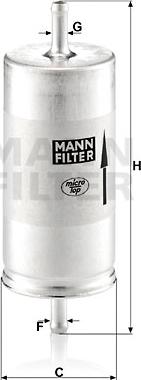 Mann-Filter WK 413 - Топливный фильтр autospares.lv