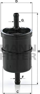 Mann-Filter WK 42/4 - Топливный фильтр autospares.lv