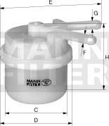 Mann-Filter WK 42/13 - Топливный фильтр autospares.lv