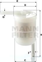Mann-Filter WK 42/12 - Топливный фильтр autospares.lv