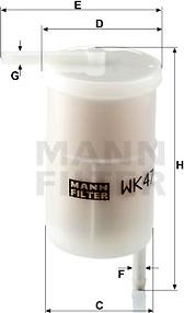 Mann-Filter WK 47 - Топливный фильтр autospares.lv