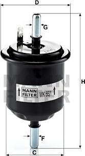 Mann-Filter WK 55/1 - Топливный фильтр autospares.lv