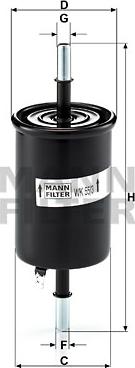 Mann-Filter WK 55/3 - Топливный фильтр autospares.lv