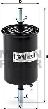 Mann-Filter WK 55/2 - Топливный фильтр autospares.lv