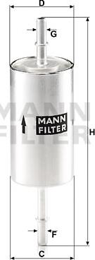 Mann-Filter WK 512/1 - Топливный фильтр autospares.lv
