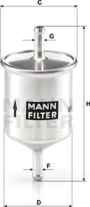 Mann-Filter WK 66 - Топливный фильтр autospares.lv