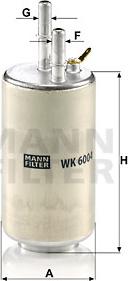 Mann-Filter WK 6004 - Топливный фильтр autospares.lv