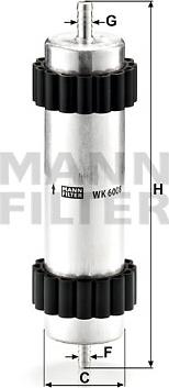 Mann-Filter WK 6008 - Топливный фильтр autospares.lv