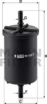 Mann-Filter WK 6002 - Топливный фильтр autospares.lv
