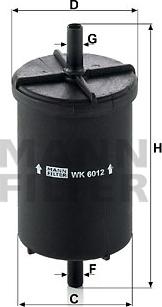 Mann-Filter WK 6012 - Топливный фильтр autospares.lv
