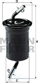 Mann-Filter WK 614/9 - Топливный фильтр autospares.lv