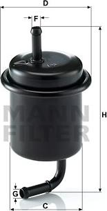 Mann-Filter WK 614/47 - Топливный фильтр autospares.lv