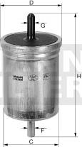 Mann-Filter WK 68 - Топливный фильтр autospares.lv