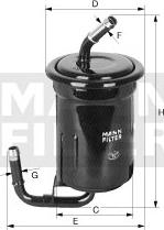 Mann-Filter WK 614/39 - Топливный фильтр autospares.lv