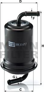 Mann-Filter WK 614/17 - Топливный фильтр autospares.lv