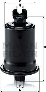Mann-Filter WK 614/30 - Топливный фильтр autospares.lv