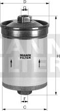 Mann-Filter WK 618/2 - Топливный фильтр autospares.lv