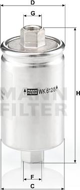 Mann-Filter WK 612/5 - Топливный фильтр autospares.lv