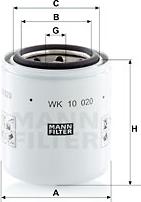 Mann-Filter WK 10 020 - Топливный фильтр autospares.lv