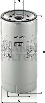 Mann-Filter WK 1080/6 x - Топливный фильтр autospares.lv