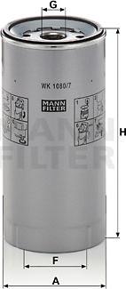 Mann-Filter WK 1080/7 x - Топливный фильтр autospares.lv