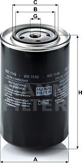 Mann-Filter WK 1149 - Топливный фильтр autospares.lv