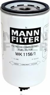 Mann-Filter WK 1156/1 - Топливный фильтр autospares.lv