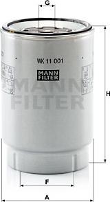 Mann-Filter WK 11 001 x - Топливный фильтр autospares.lv