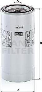 Mann-Filter WK 1175 x - Топливный фильтр autospares.lv