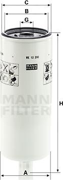 Mann-Filter WK 12 290 - Топливный фильтр autospares.lv