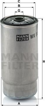 Mann-Filter WK 845/7 - Топливный фильтр autospares.lv